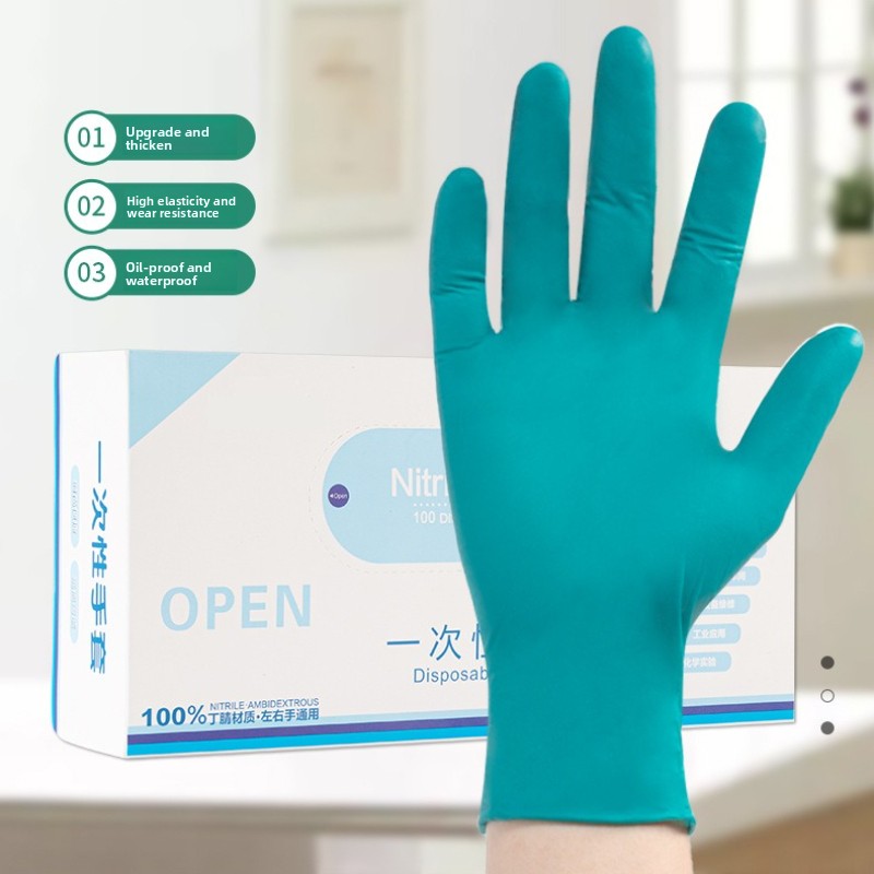 Nitrile Mechanic Glove - โรงงานซ่อมรถยนต์ ซ่อมเครื่องกล ถุงมือไนไตรล์หนา เครื่องซักผ้ารถยนต์แบบใช้แล้วทิ้ง หนาทนทาน ทนต่อการสึกหรอ