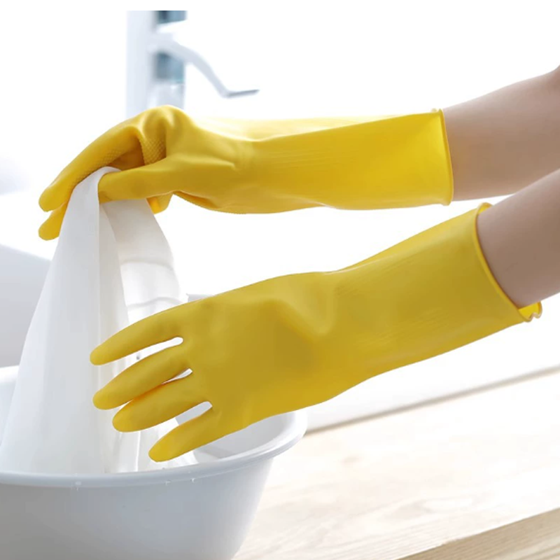 Dish Glove Rubber - 1/3/5/10PCS ถุงมือยางล้างจานกันน้ําหนาเนื้อยาง Latex ป้องกันแรงงานสวมใส่ทํางานในครัวเรือน