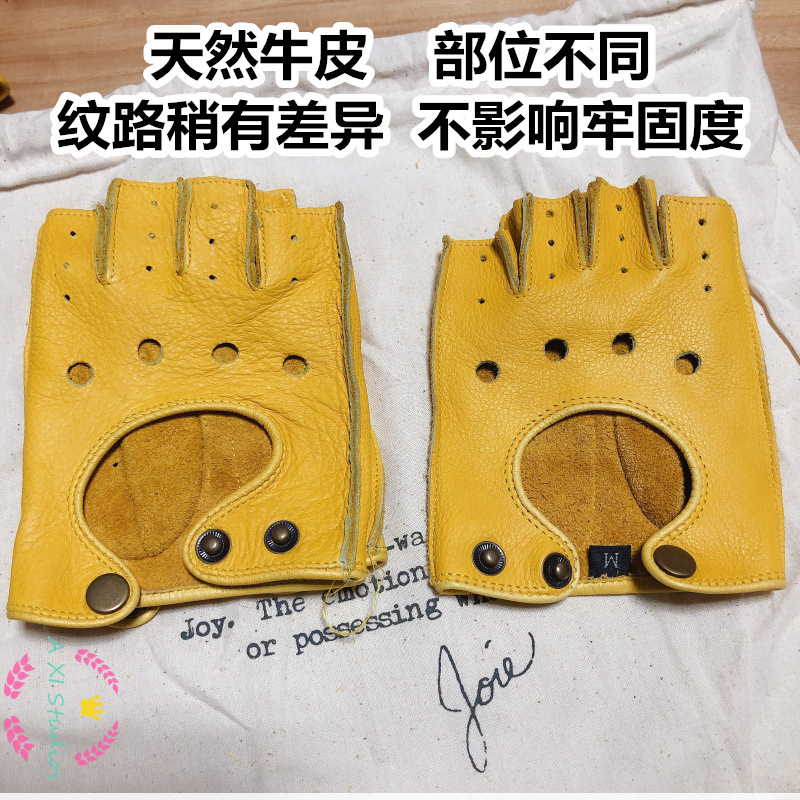 ถุงมือหนังขี่มอเตอร์ไซค์สไตล์เ - Leather Driving Glove บทวิจารณ์และราคา