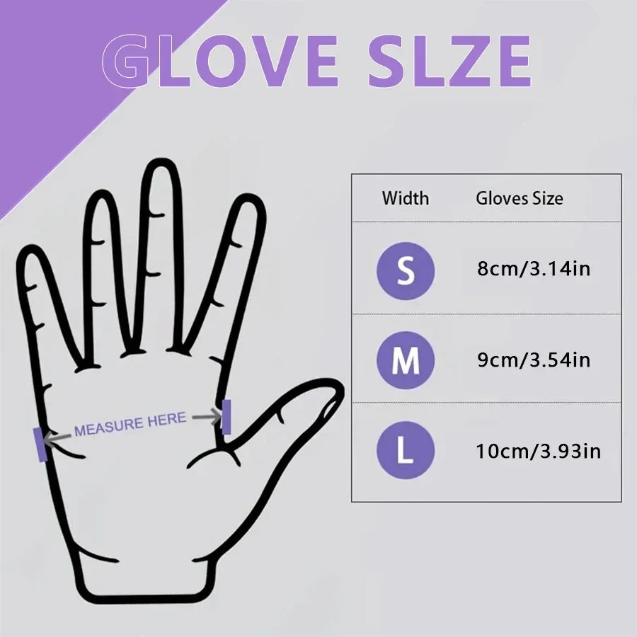 10/20/50/100PCS สีม่วงถุงมือไน - Nitrile Mechanic Glove บทวิจารณ์และราคา