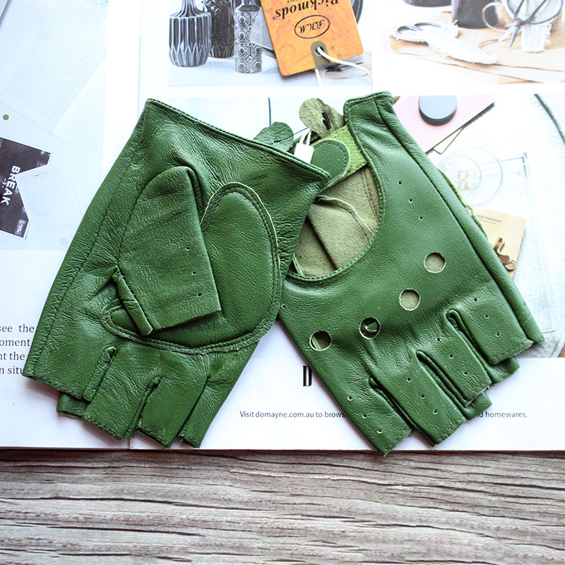 ใหม่ผู้หญิง Sheepskin Half Fin - Leather Driving Glove บทวิจารณ์และราคา